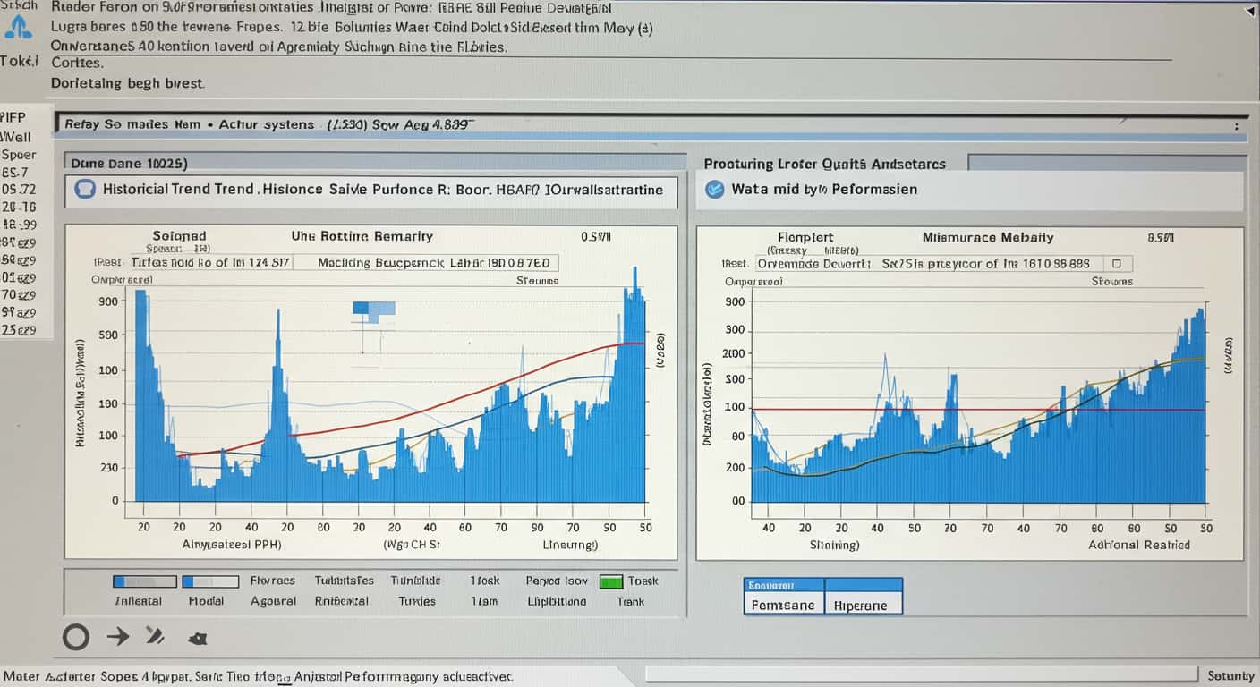 شاشة اتجاهات تاريخية في SCADA